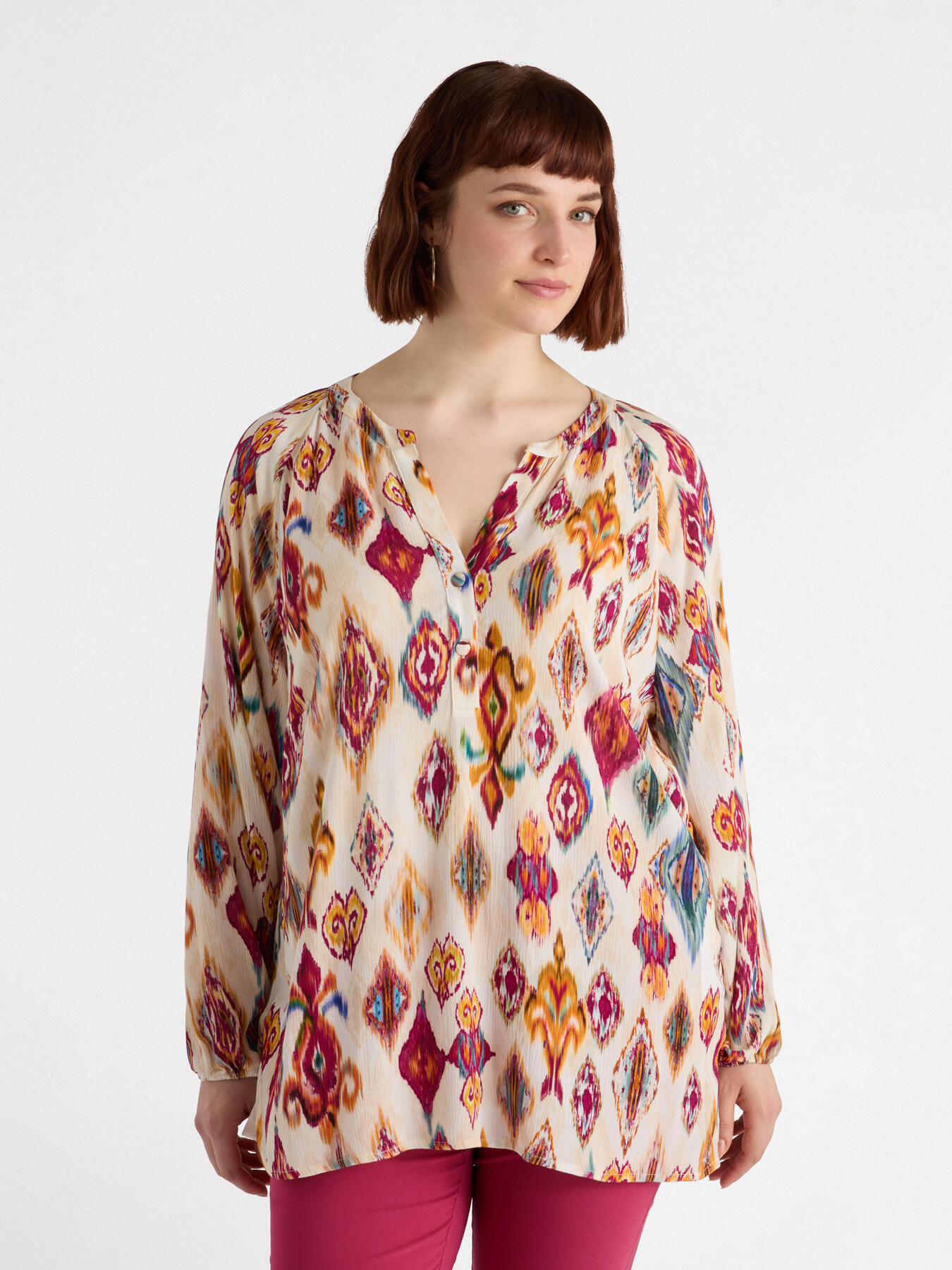 Bluse mit Ikat-Druck image number 0