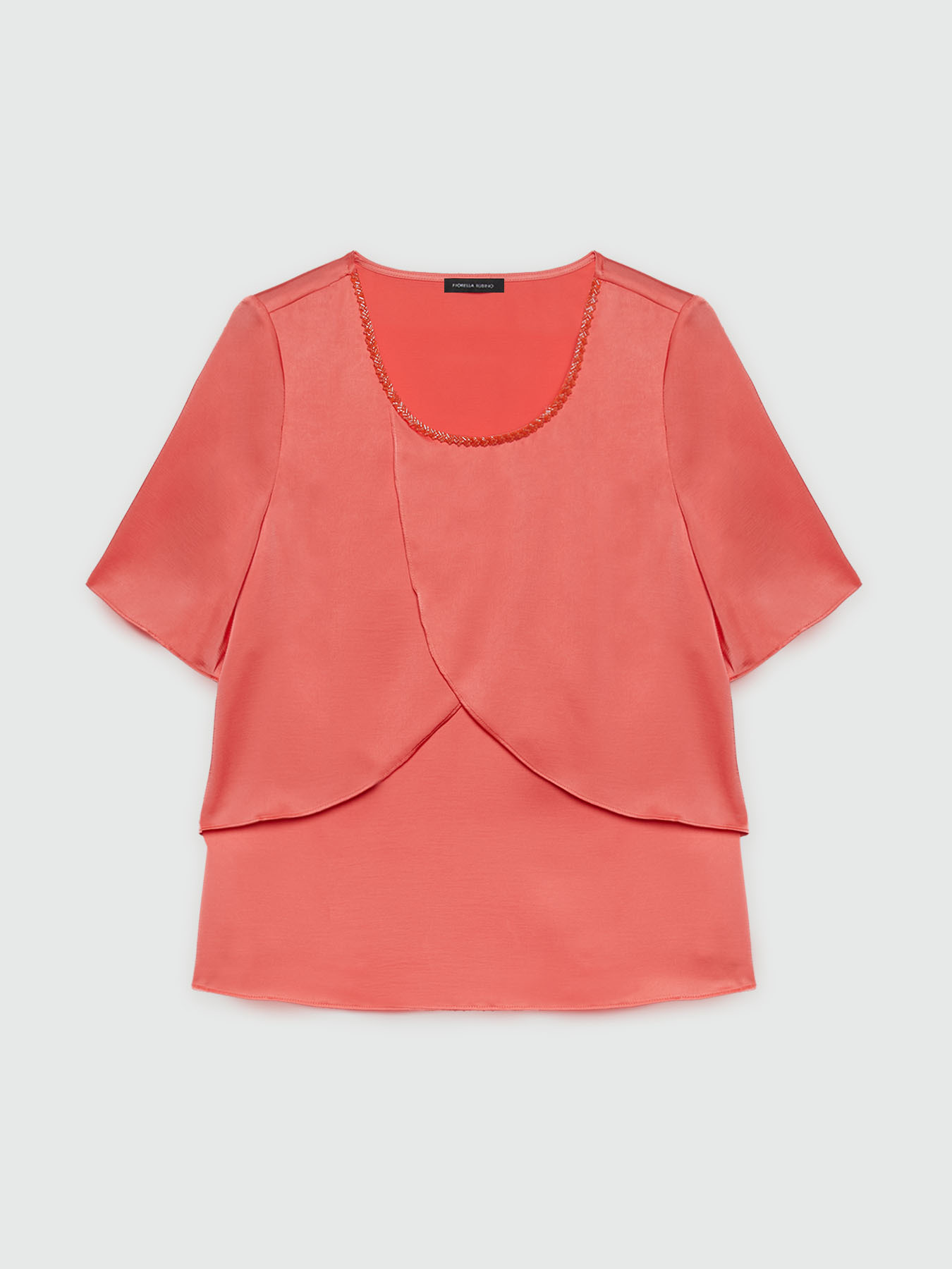 Bluse mit Volants und Stickerei image number 4