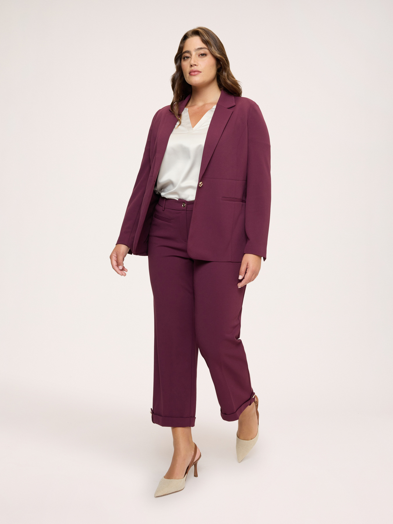 Blazer desestructurado en tejido stretch image number 2