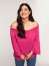 Off shoulders blouse with embroidery image number 2