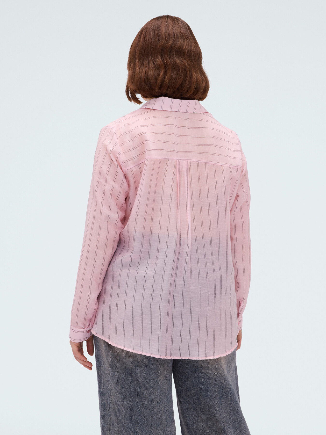 Striped lyocell blend shirt image number 2