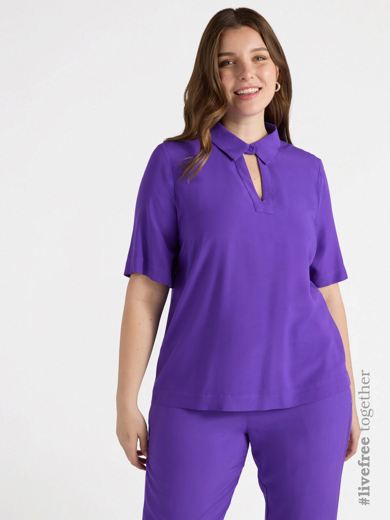 Blusa boxy de viscosa LENZING&trade; ECOVERO&trade; image number 0