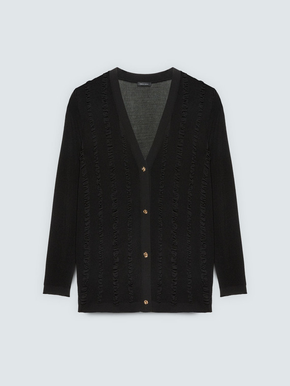 Cardigan mit Mikro-R&uuml;schen