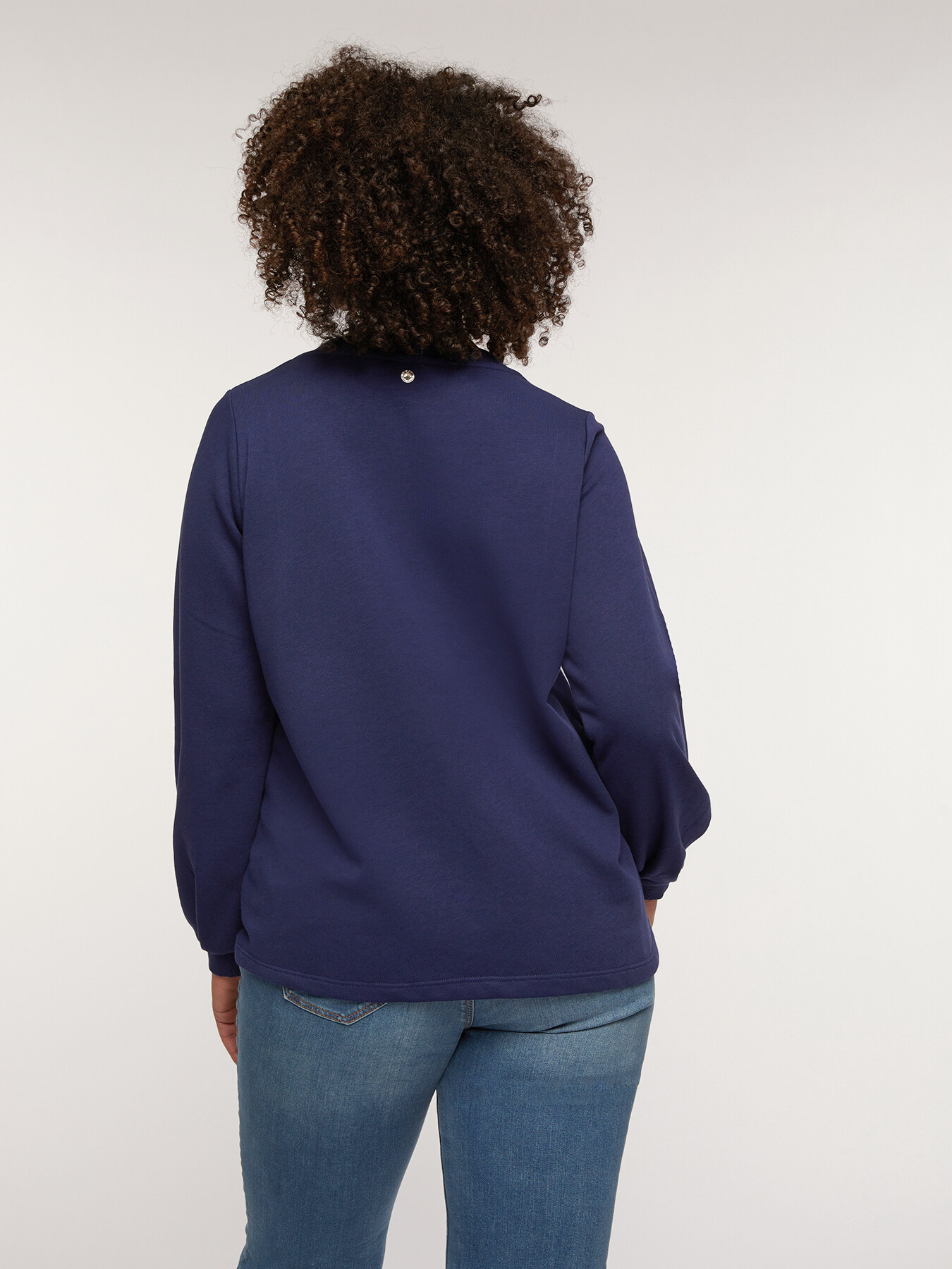 Sweat-shirt &agrave; impression et broderie image number 1