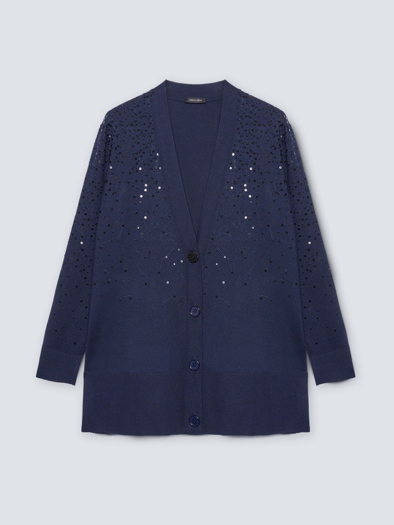 Sequined long cardigan image number 4