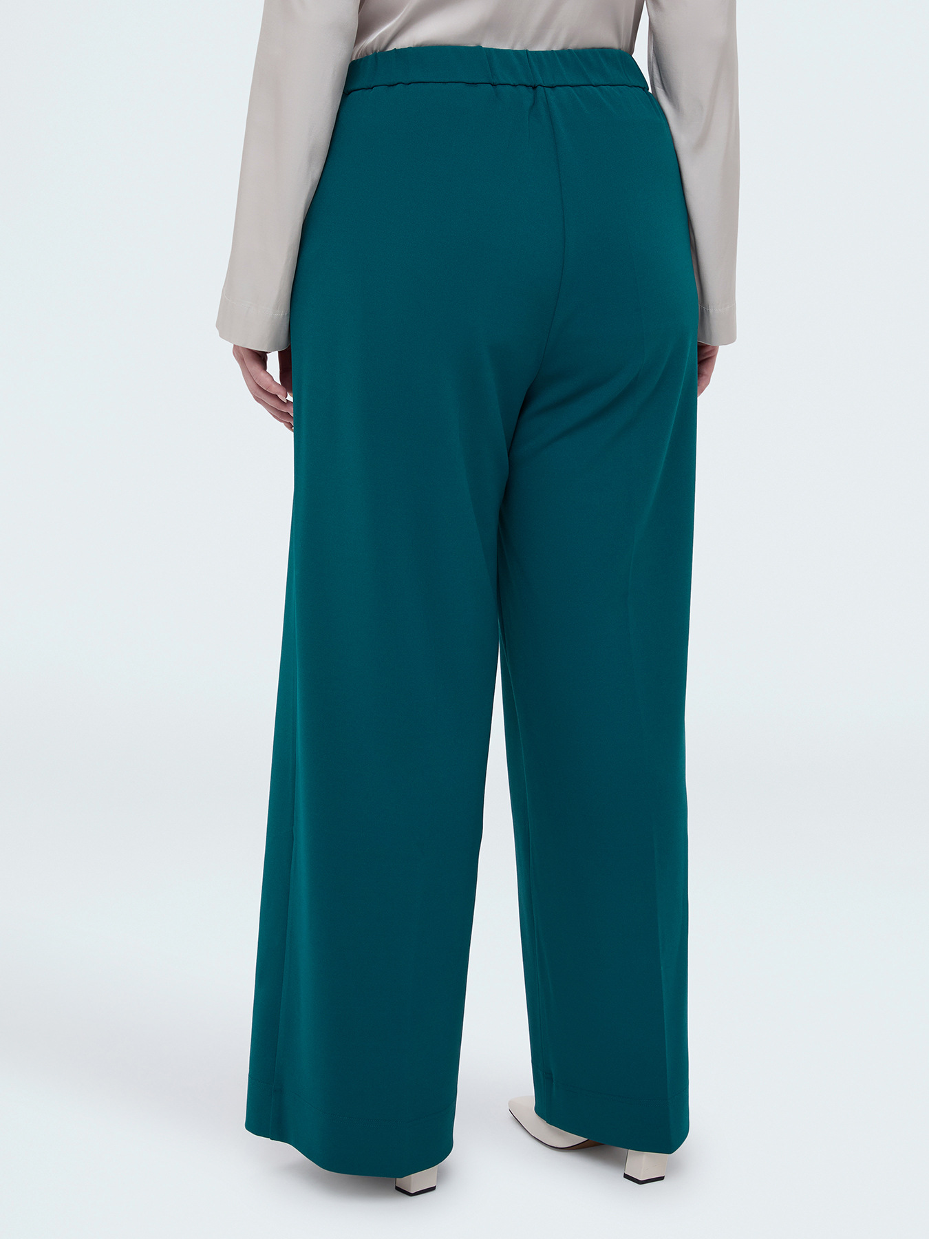 Pantalon Wide Leg en tissu stretch image number 1