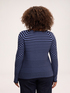 Striped sweater with boat neck image number 1