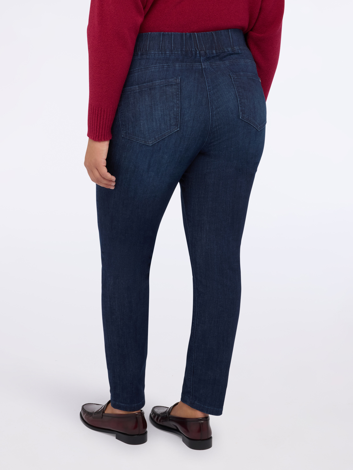 Dark wash denim jeggings image number 1