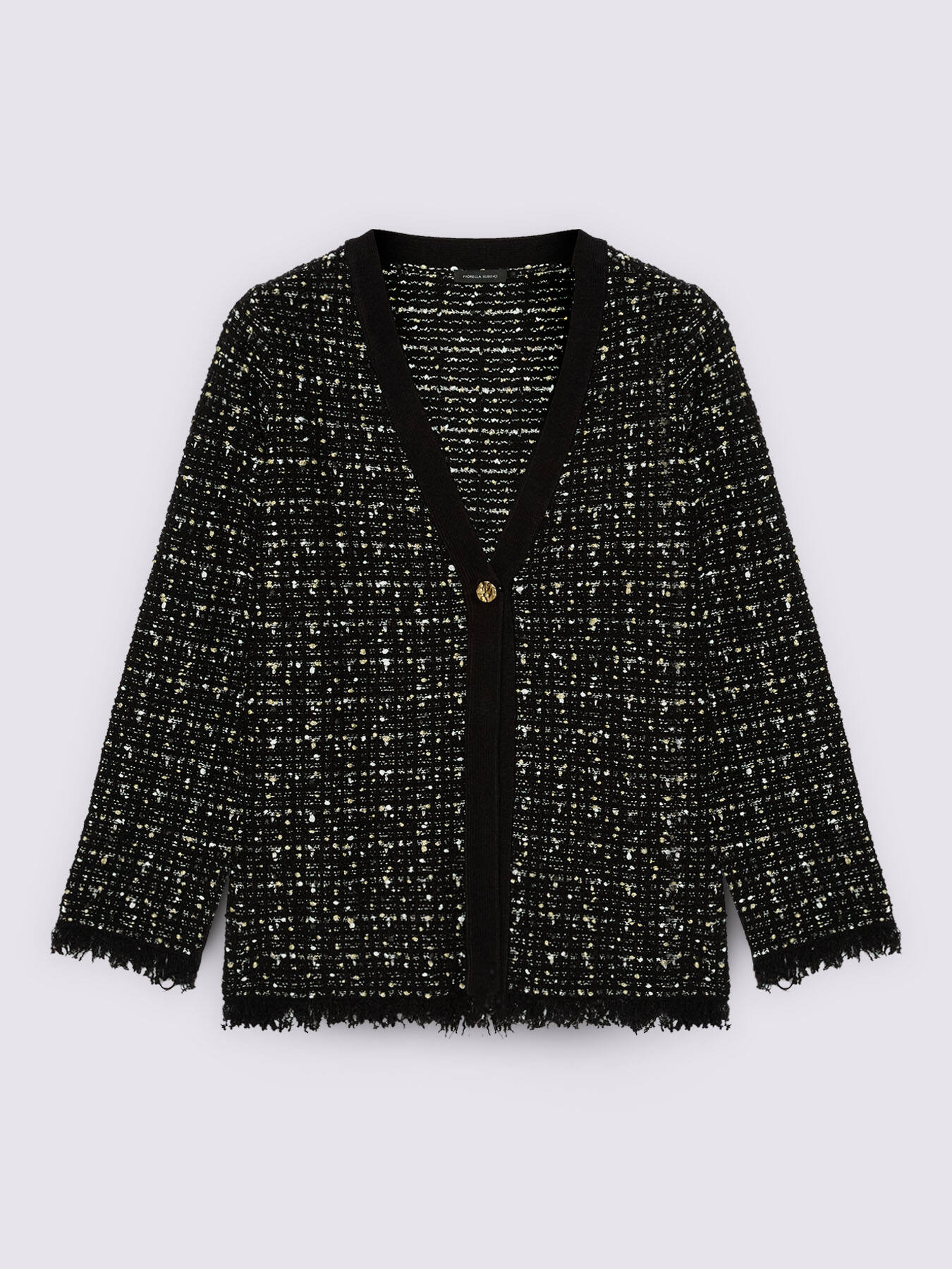 Cardigan mit Boucl&eacute;-Effekt und Fransen image number 4