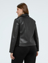 Biker jacket with striped details image number 1