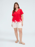 Cotton t-shirt with floral embroidery image number 2