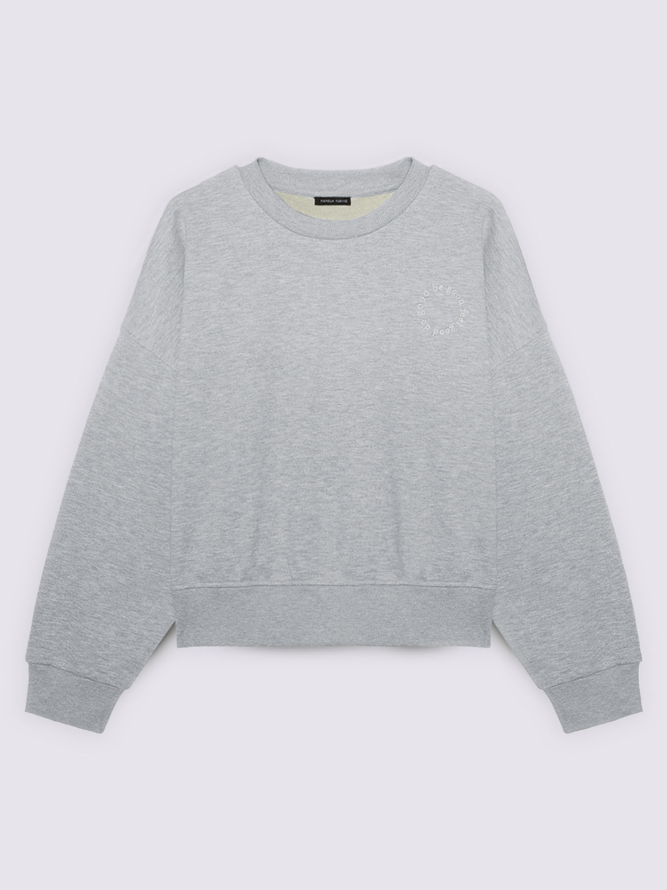 Sweat-shirt ferm&eacute; avec inscription circulaire image number 5