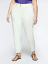 Straight linen and viscose trousers image number 0