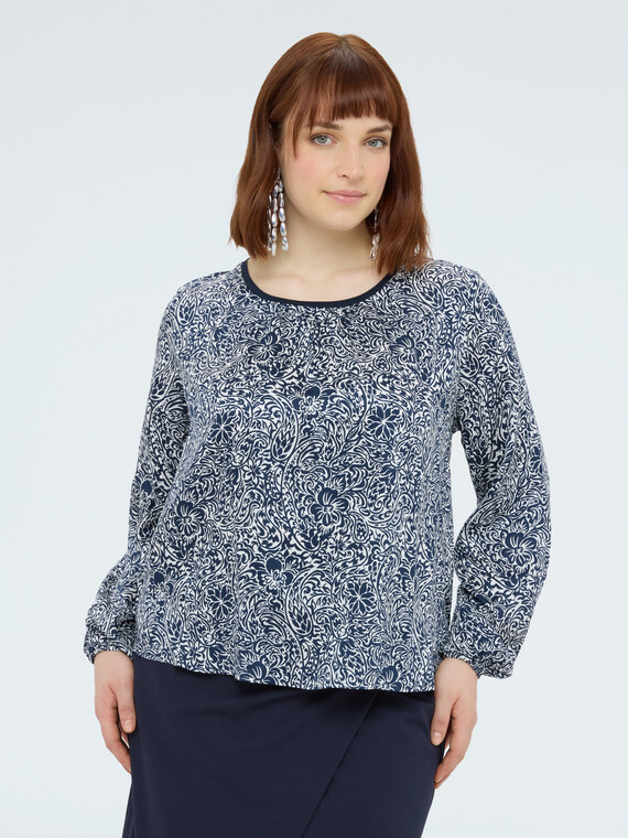 Bluse mit Blumendruck