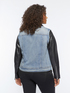 Faux leather and denim jacket image number 1