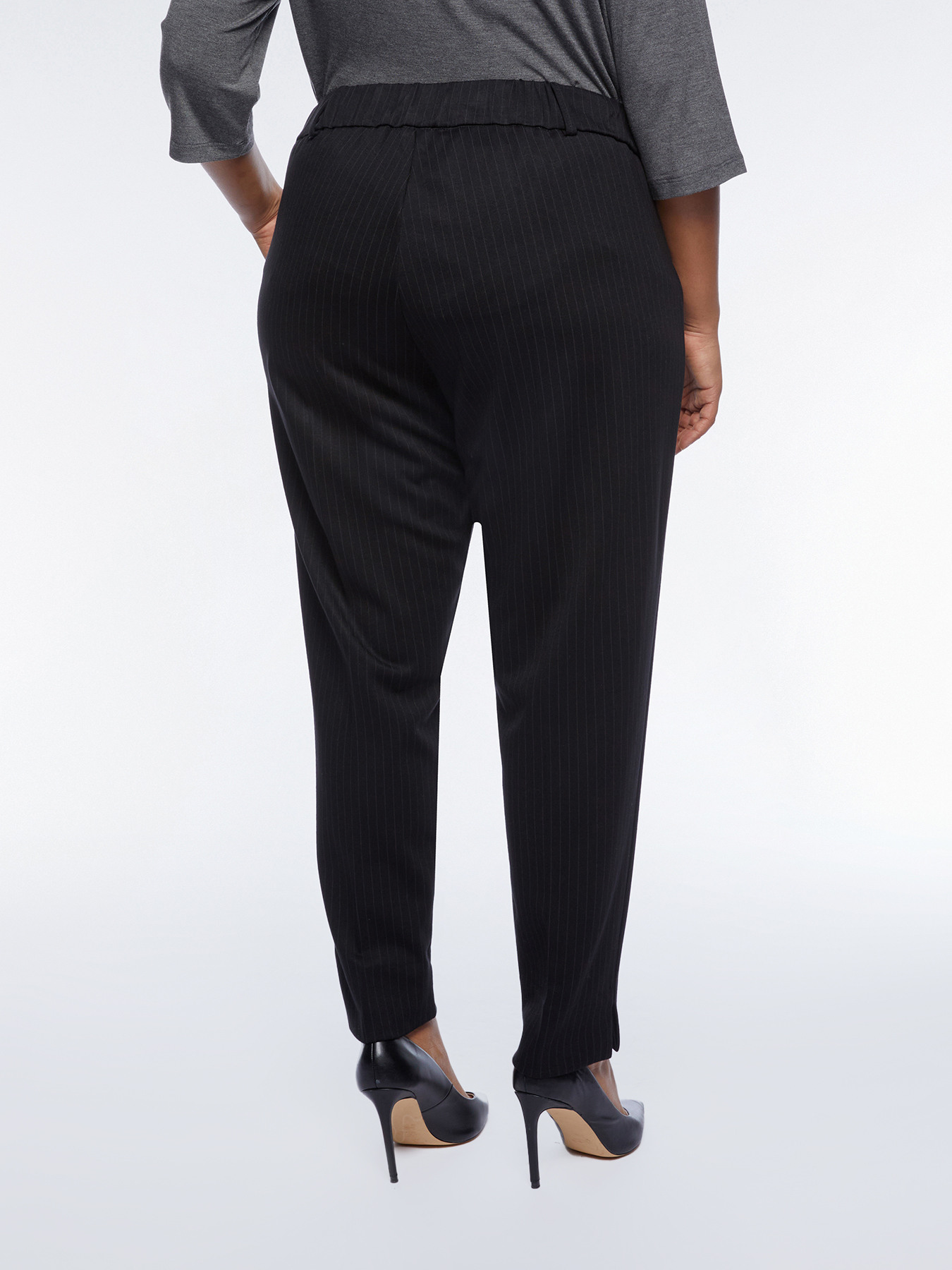 Straight-leg pinstriped trousers image number 1