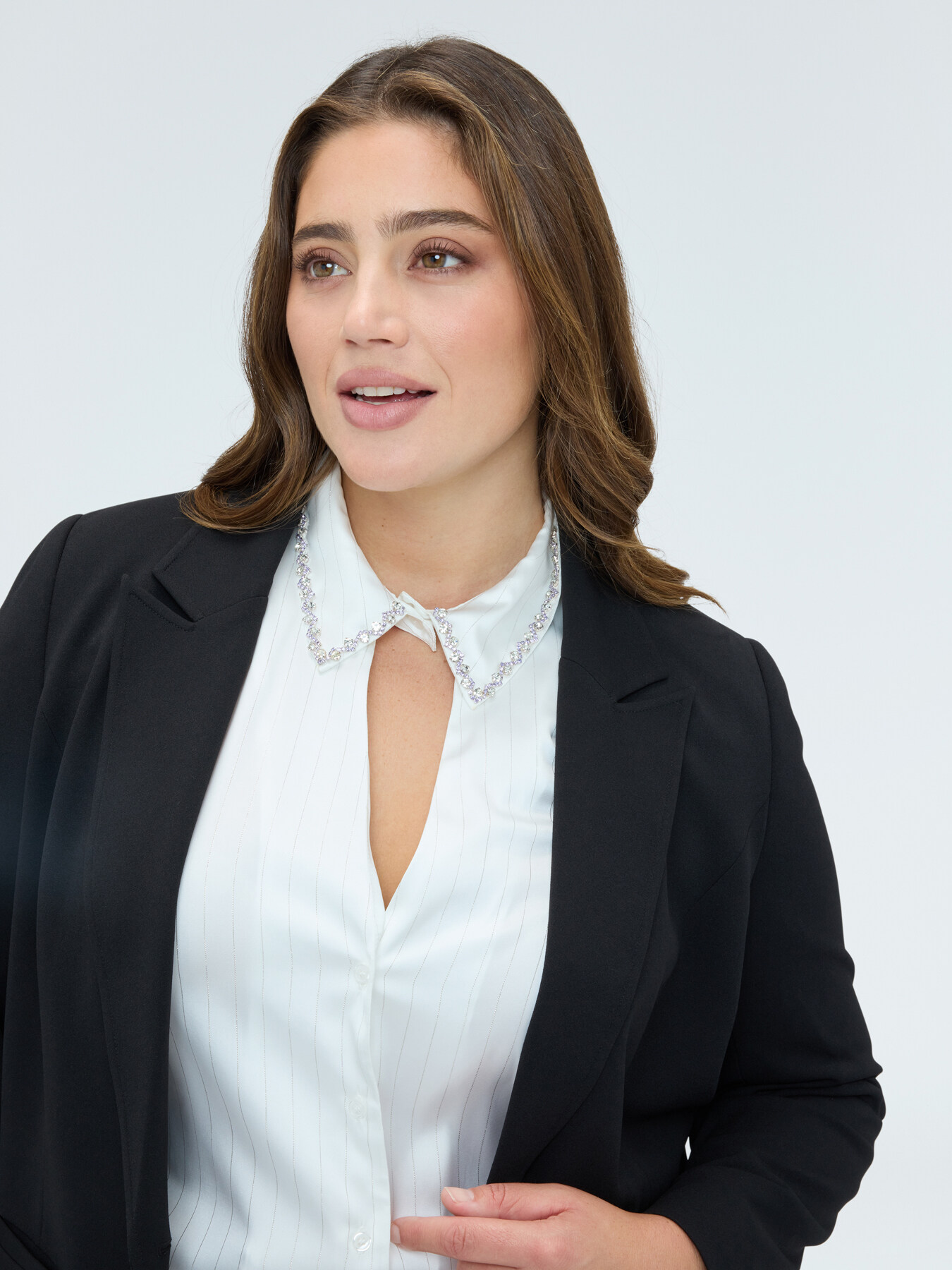 Taillierter Blazer aus Stretchstoff image number 3
