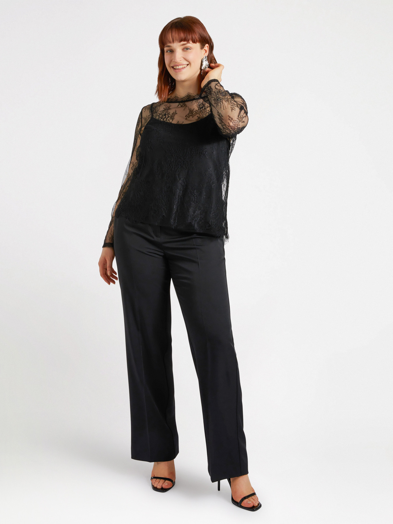 Lace T-shirt with top image number 3