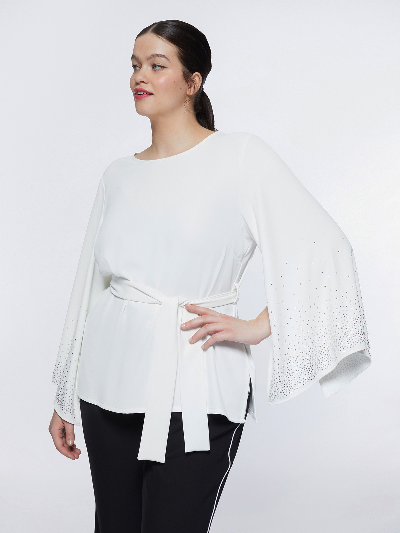 White blouse with sparkly details image number 2
