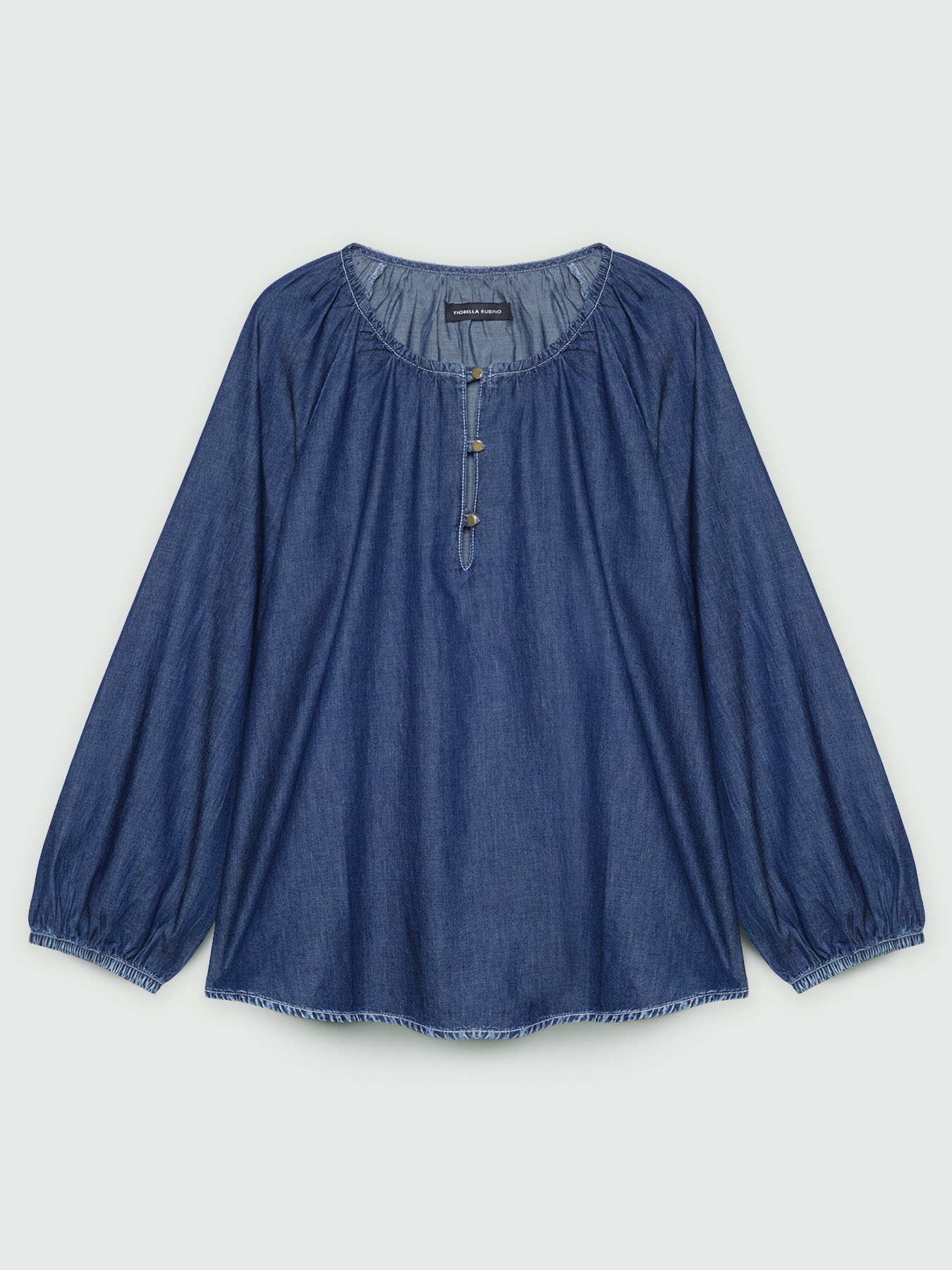 Blusa in denim image number 4