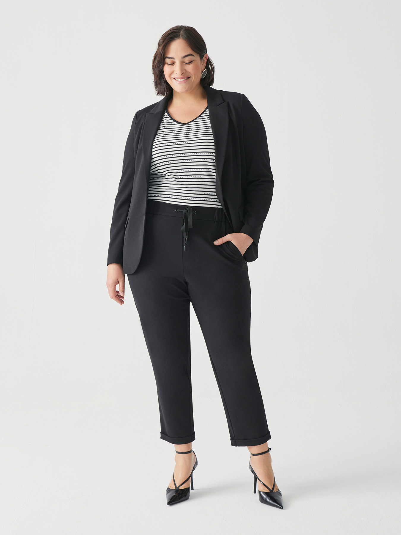 Blazer in tessuto stretch image number 4