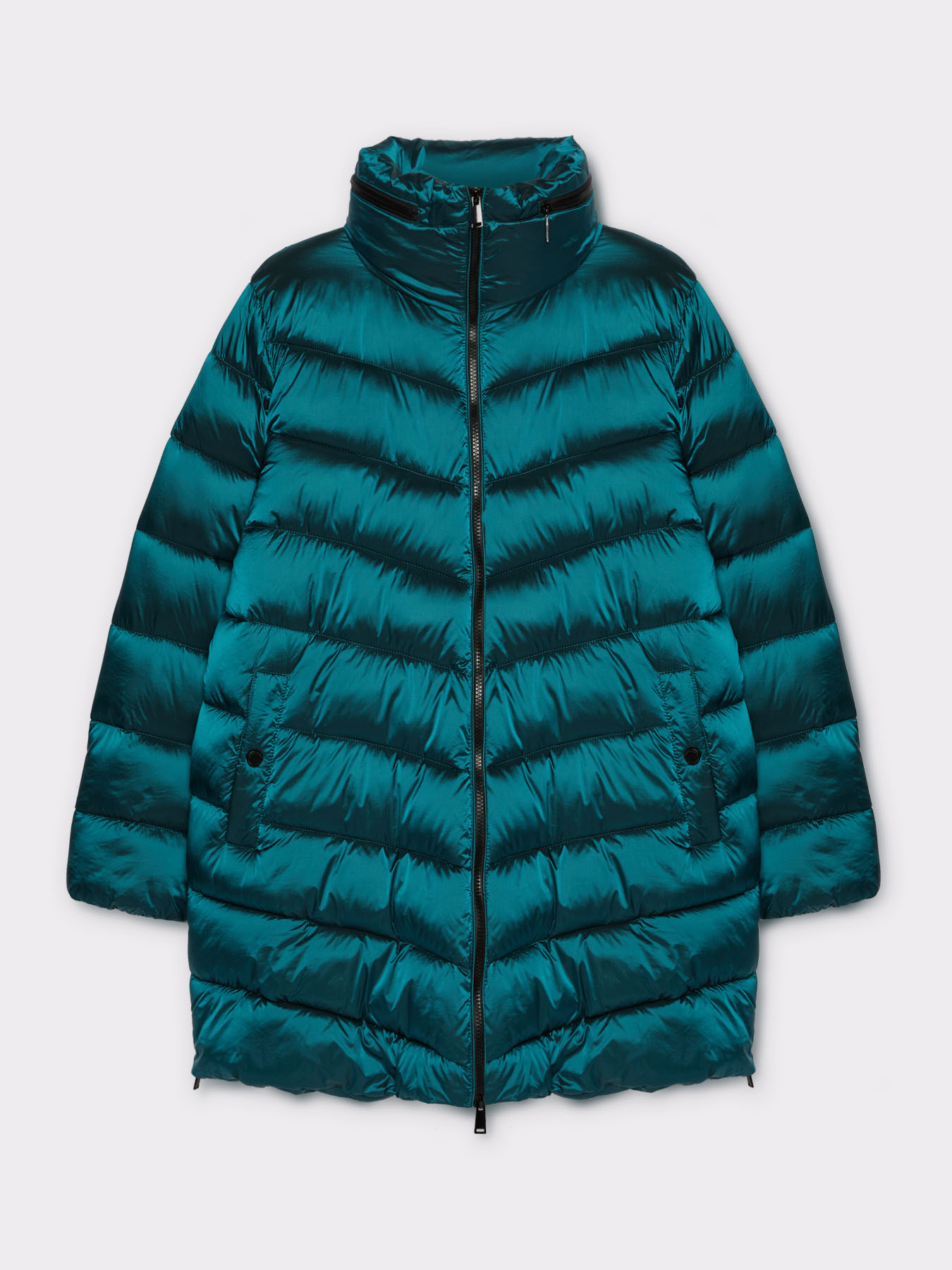 Iridescent nylon down jacket image number 3