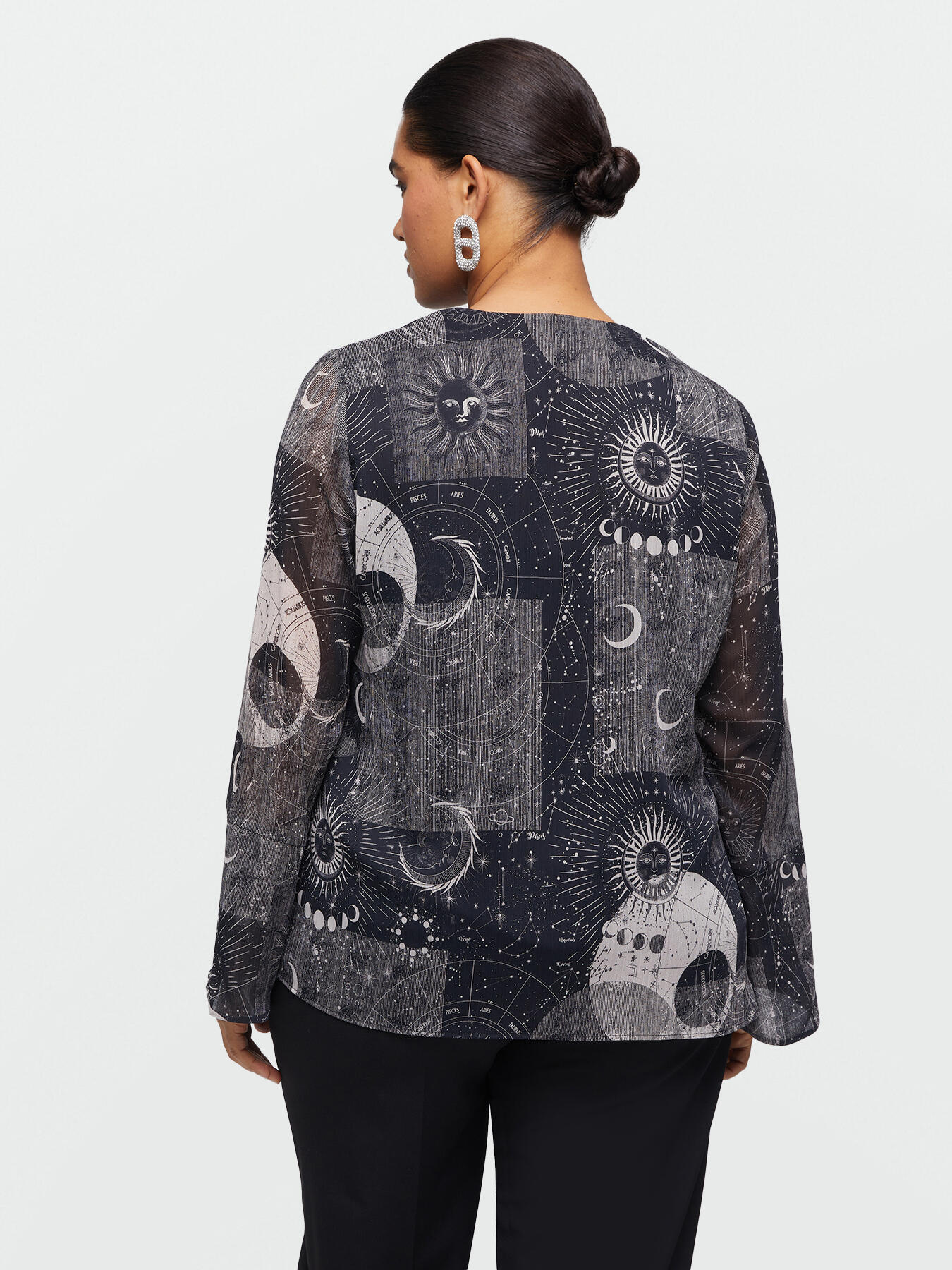 Blouse with constellation print image number 1