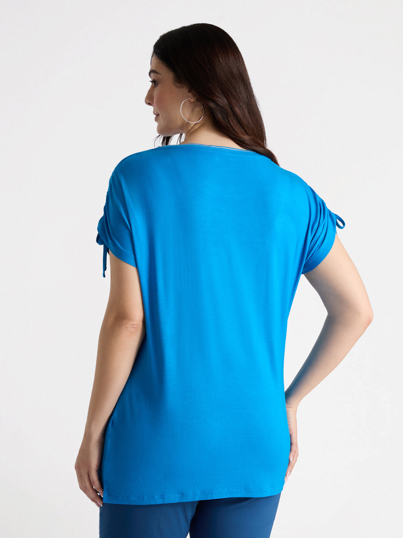 Embroidered T-shirt in LENZING&trade; ECOVERO&trade; viscose image number 1