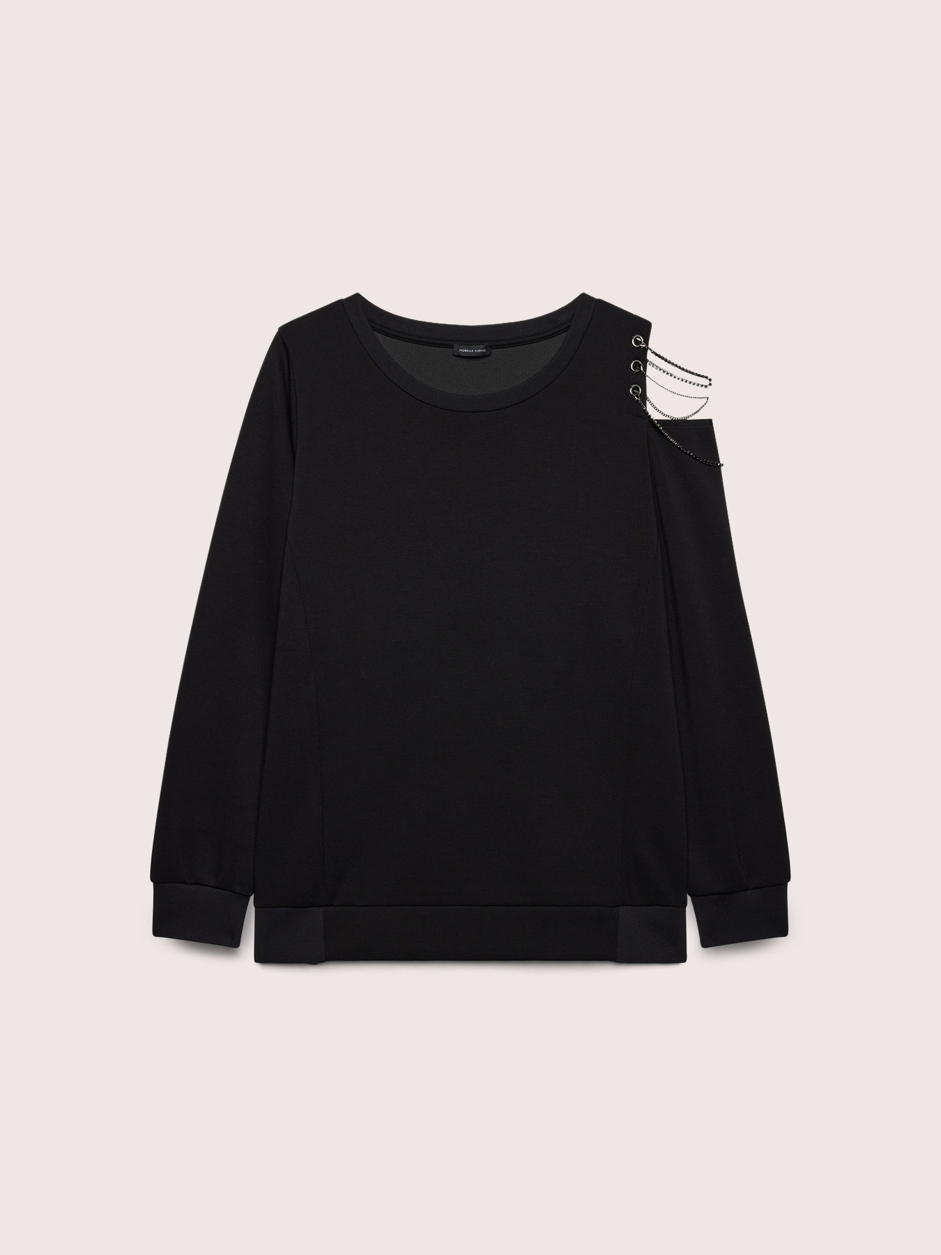 Sweatshirt mit Cut-Outs und Ketten an der Schulter image number 4