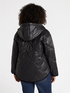 Shiny effect down jacket with hood image number 1