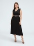 Long V-neck dress image number 3