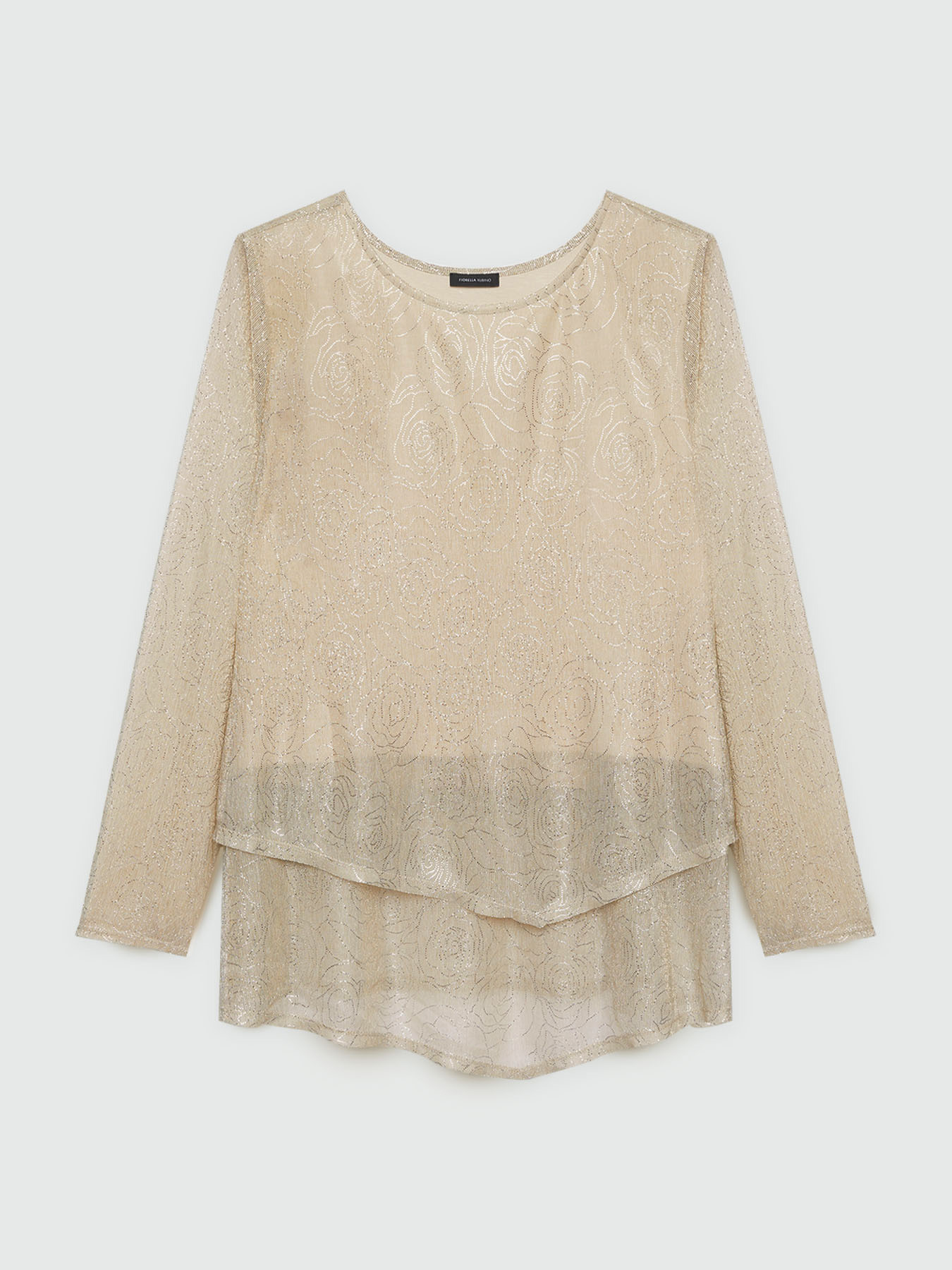 T-shirt en jersey lurex avec superpositions image number 4