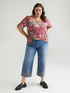Ambra cropped wide-leg jeans with appliqu&eacute;s image number 1