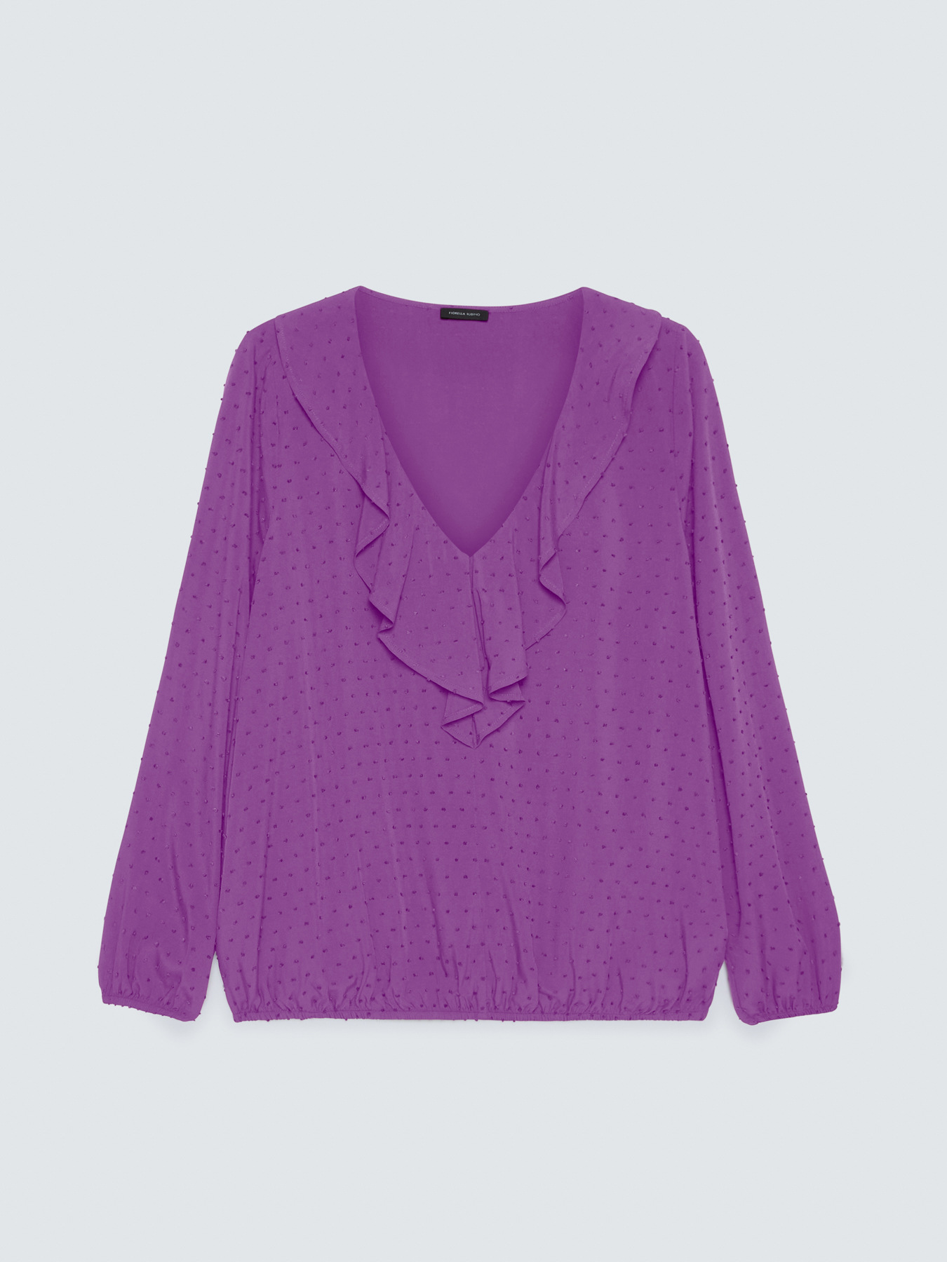 Bluse aus Plumetis mit Punkten und Volant image number 4