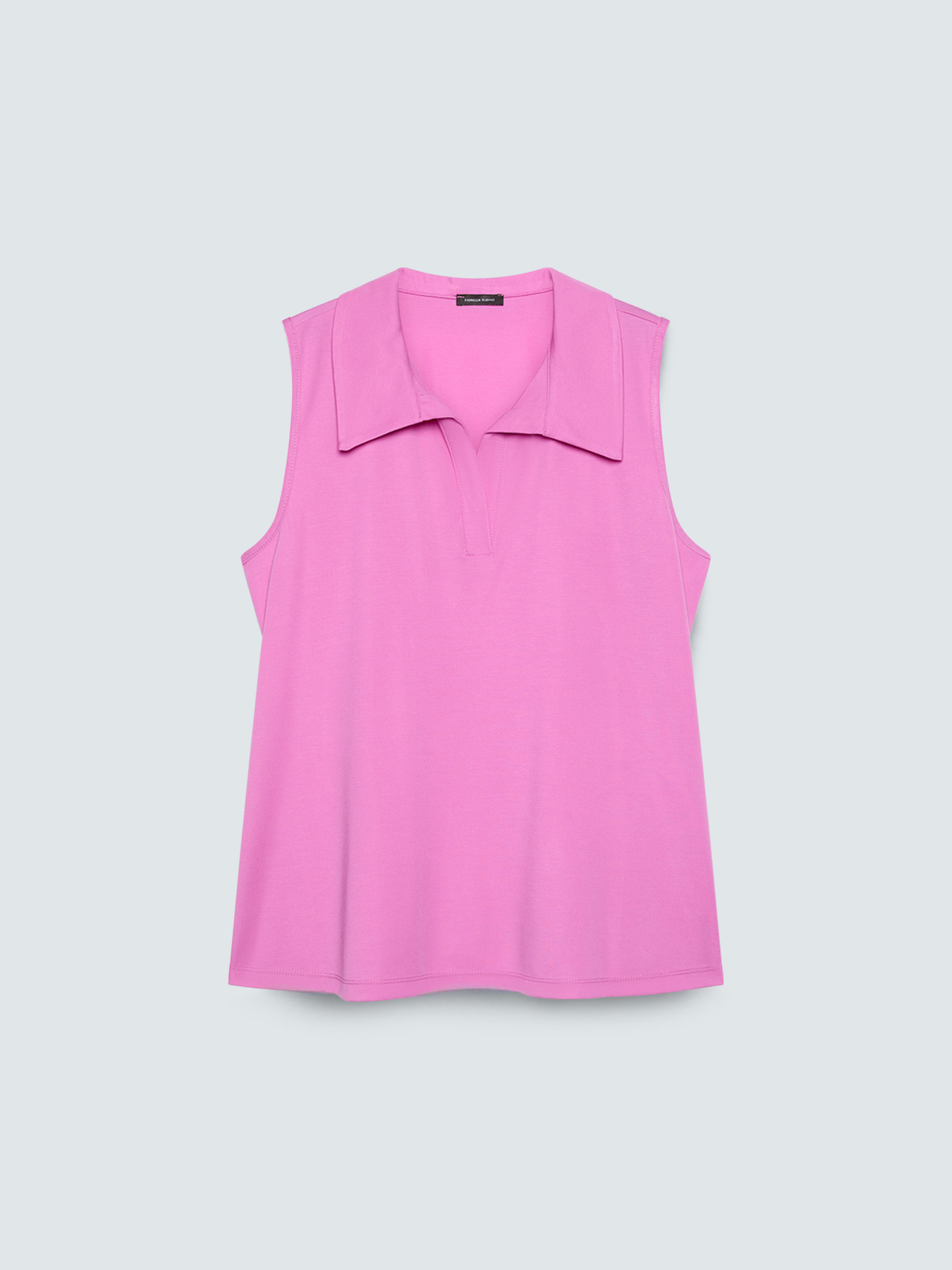 Top de punto con cuello polo image number 4