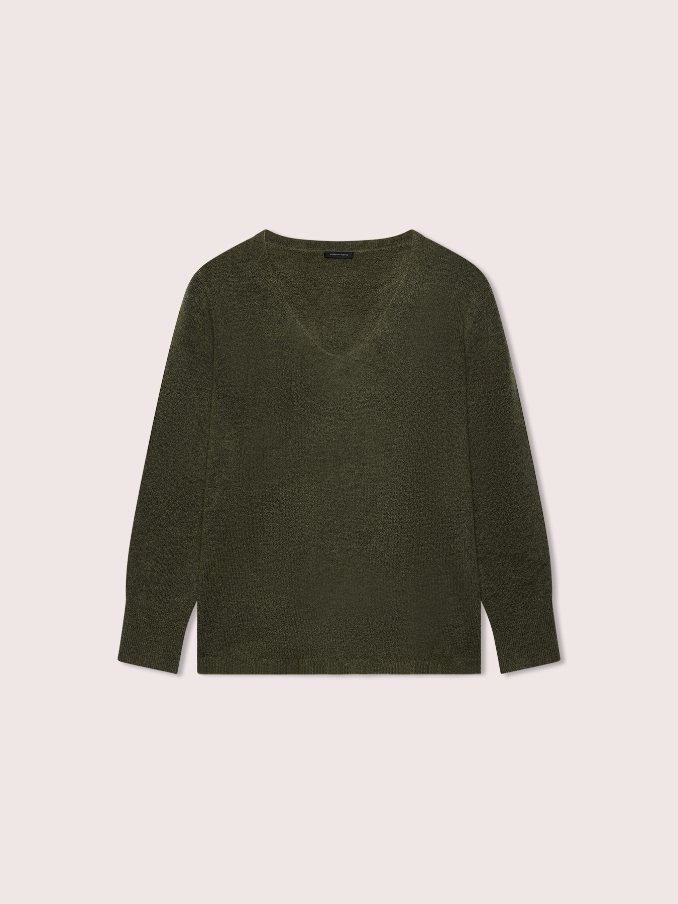 V-neck mohair blend sweater image number 4