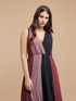 Langes Kleid Color-Block image number 2