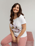 T-shirt con stampa palme e scritta image number 0