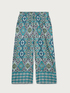 Viscose trousers with ethnic print image number 3