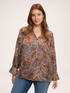 Blusa in raso con stampa e colletto image number 2