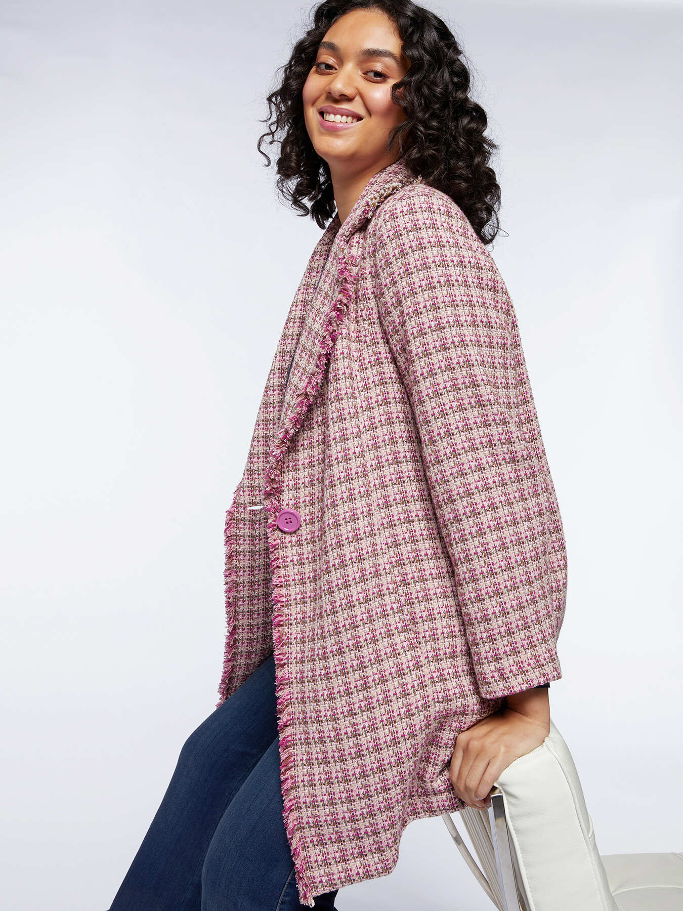 Abrigo ligero de tejido elaborado image number 3