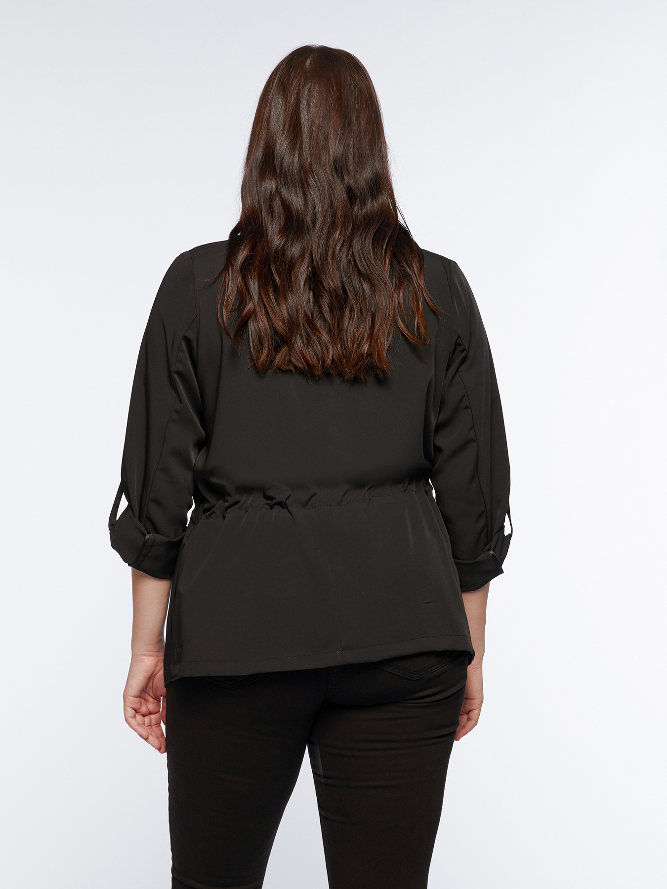 Giacca in tessuto fluido con coulisse image number 1