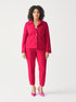 New York trousers in crepe scuba fabric with jewel buttons image number 0