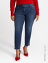 Jeans with eyelets on hem image number 0