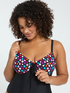 Maillot de bain une pi&egrave;ce avec bonnets balconnet et pois image number 2