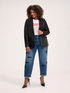 Blazer with coated fabric inserts image number 2