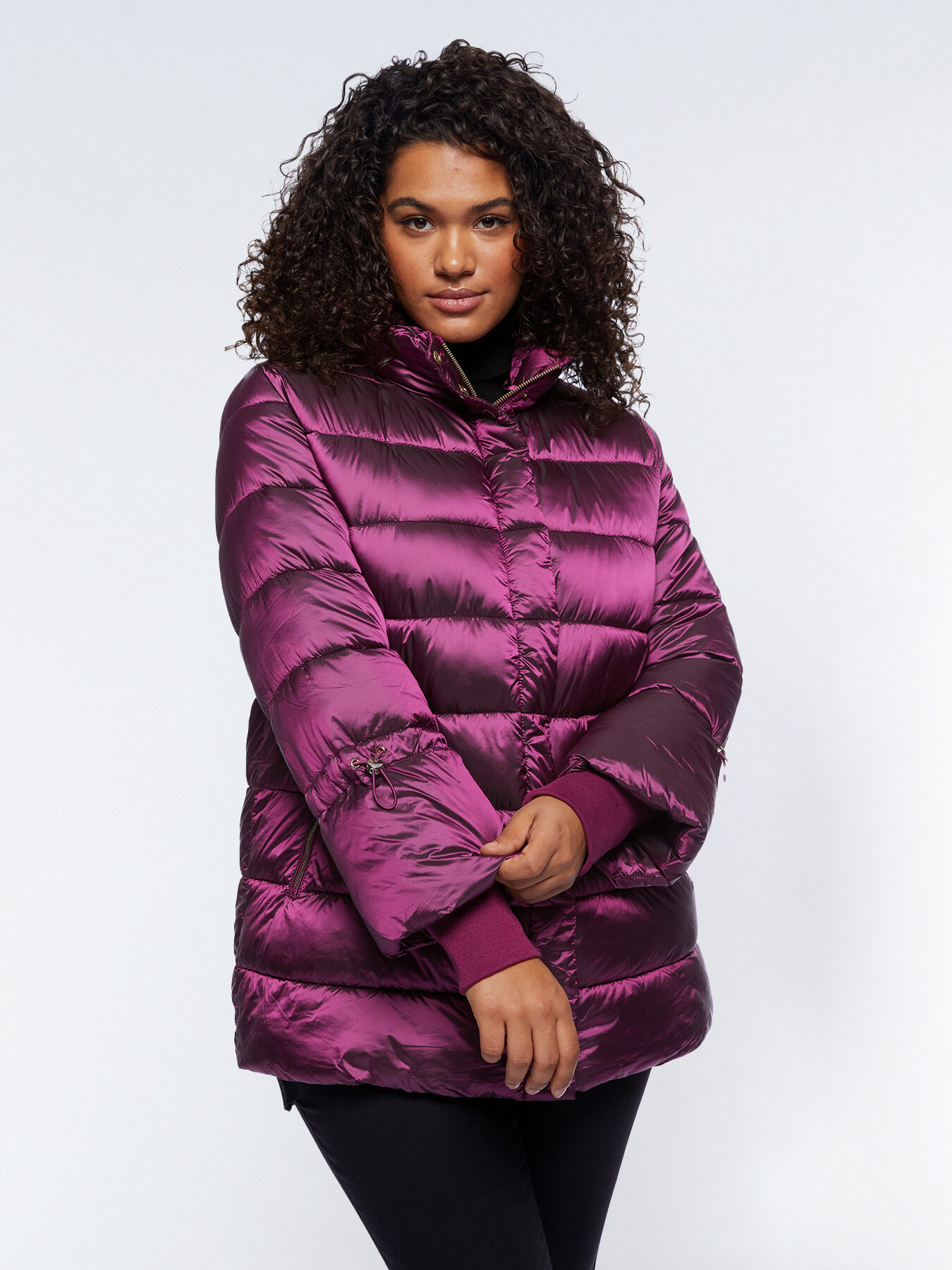 Iridescent nylon down jacket image number 2