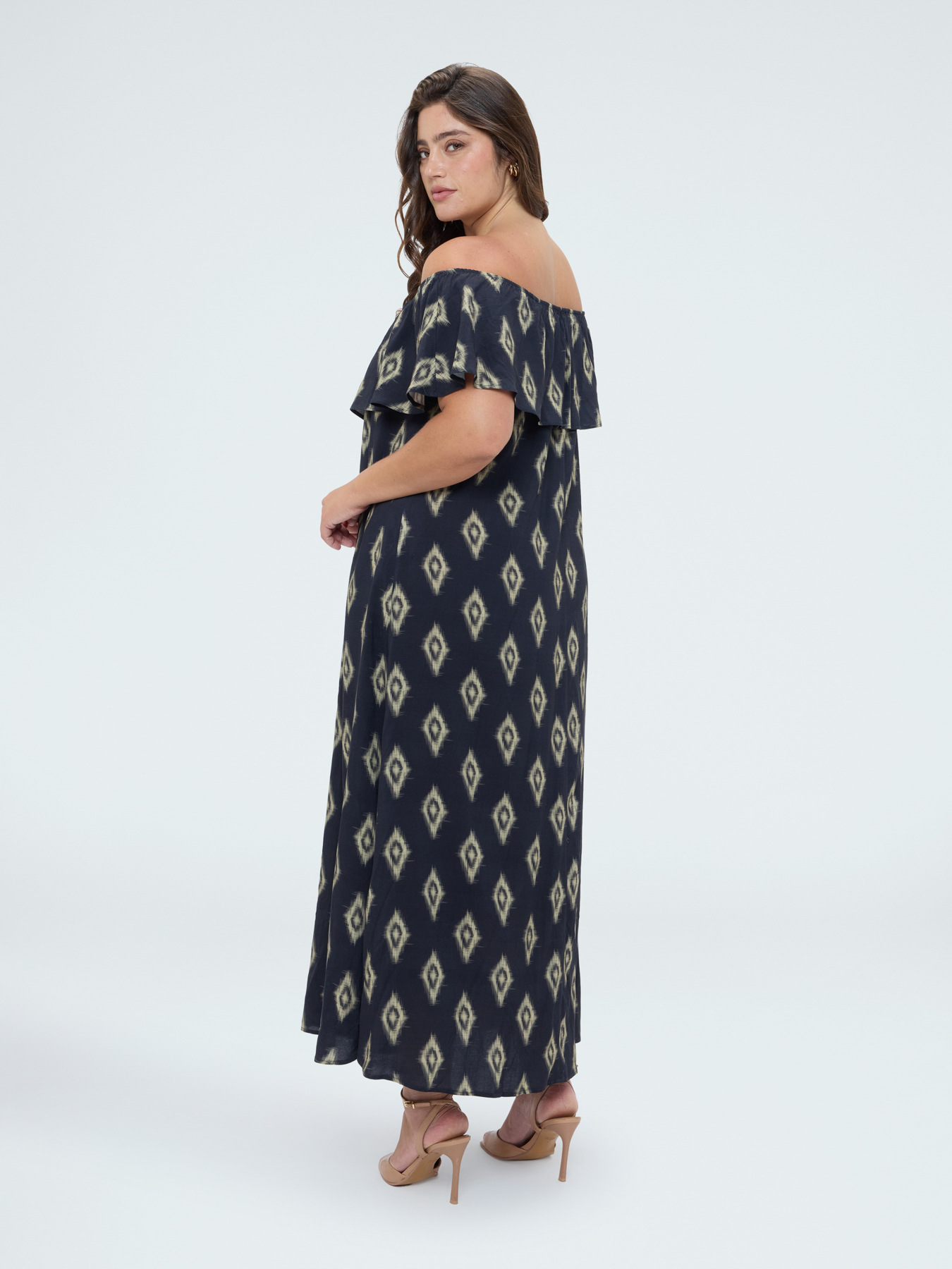 Chill Off-Shoulder Printed Dress image number 1
