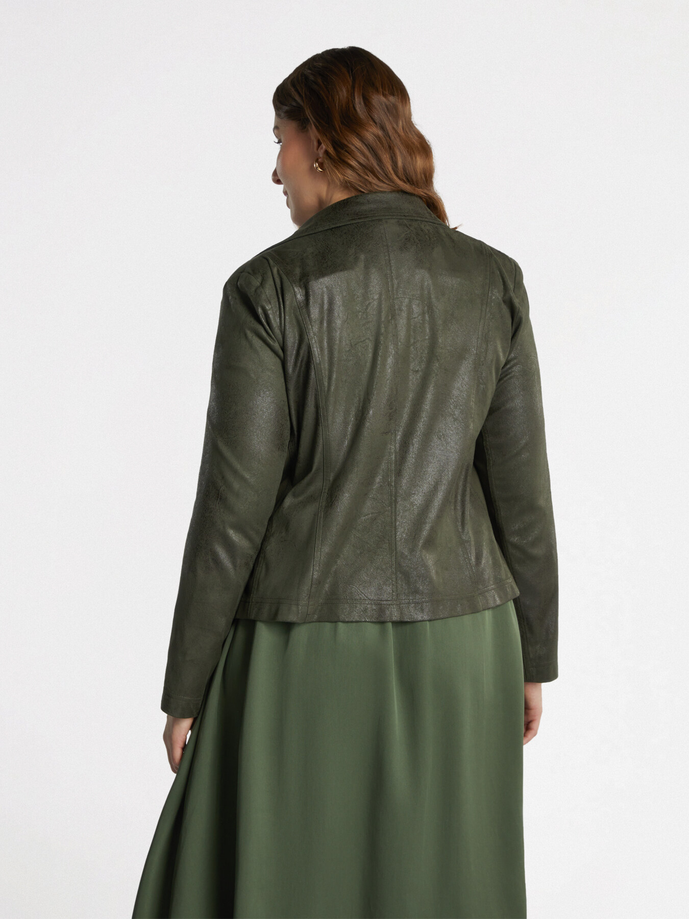 Chaqueta biker efecto gastado image number 1