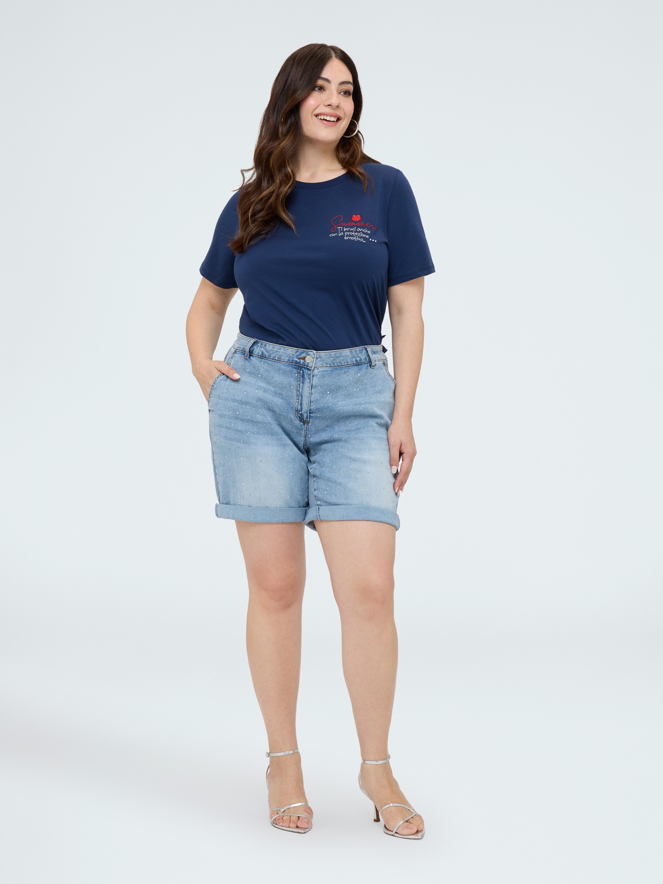 Cotton t-shirt with lettering image number 2